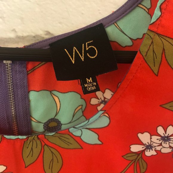 W5 Floral Pattern Sleeveless Tank, Size M - Picture 3 of 5